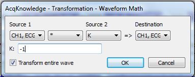 Transform > Waveform Math to invert data