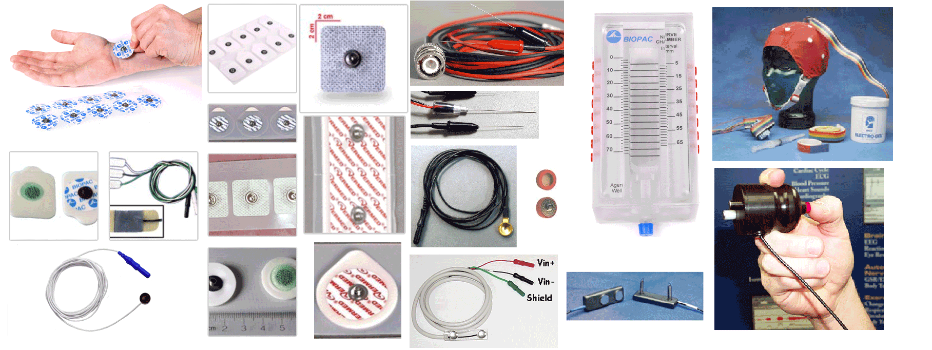 BIOPAC reusable and disposable electrodes