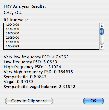 HRV Results